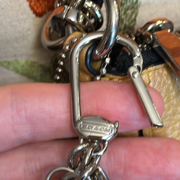 COACH POPPY BAG CHARM GOLDIE GOLDY Y2K HEART SPELLOUT HANGTAG FOB GLITTER GOLD - Picture 11 of 16